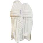 Player Edition Batting Pads, Lovelorn White, Full Protection with Knee Cap Guard, Lightweight Ergonomic Design, Shock Absorbing Padding