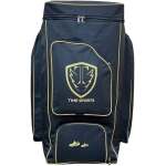 EzeePak Cricket Kit Bag, Black with Gold Trim, Full Size with Double Bat Compartment, Strong Zippers and Bottom Pads