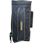 EzeePak Cricket Kit Bag, Black with Gold Trim, Full Size with Double Bat Compartment, Strong Zippers and Bottom Pads