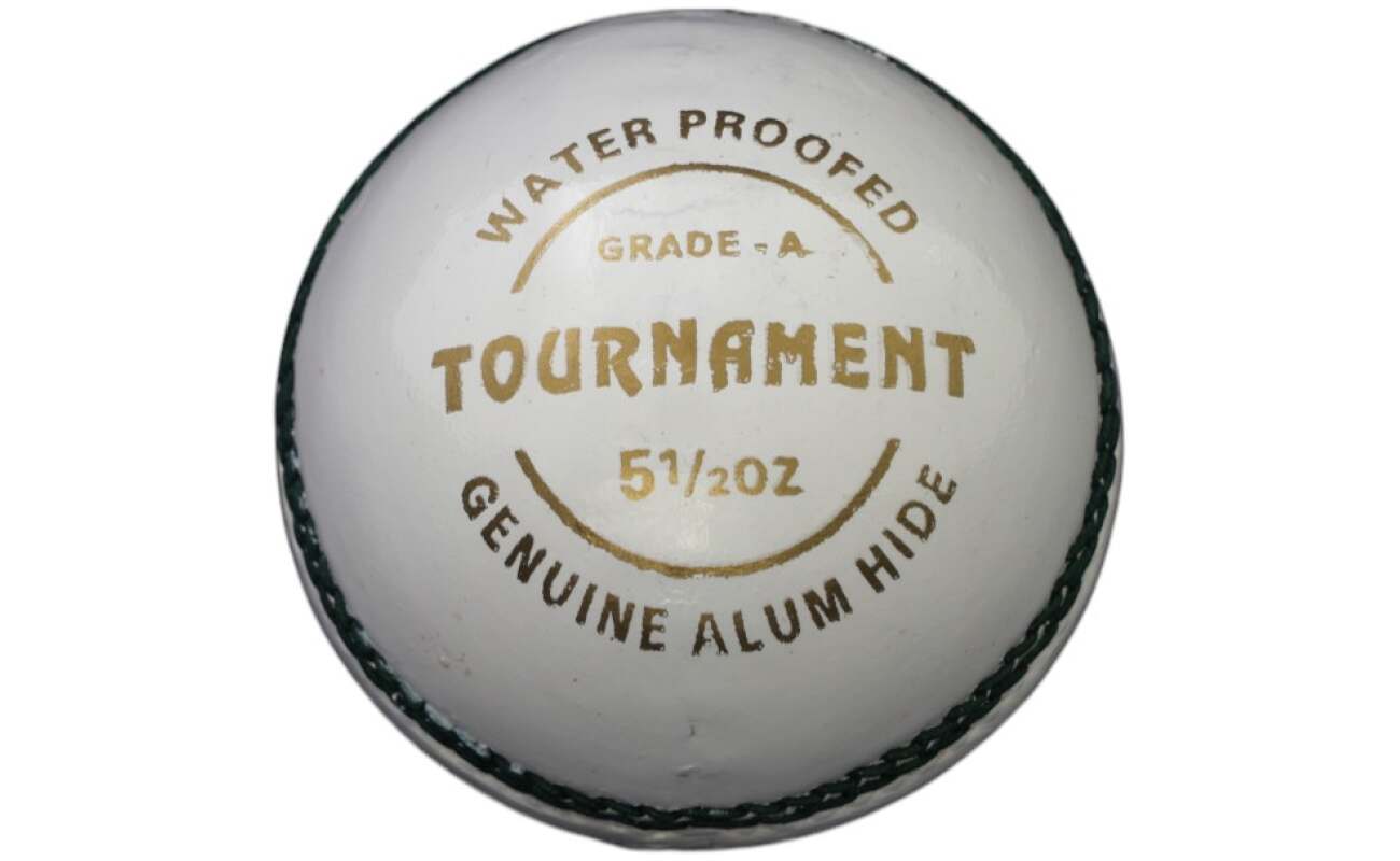 Tournament White Cricket Leather Ball