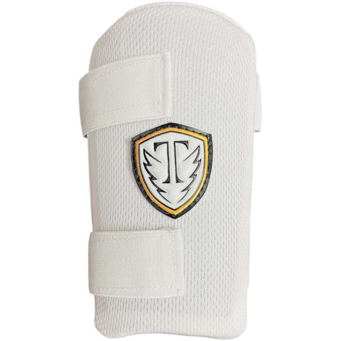 Swift Arm Elbow Guard, Lightweight, Full Protection, Durable Sheet Construction, Flexible Fit for Batting (White) - Image 1
