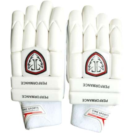 Performance Cut Finger Patat Batting Gloves (White)