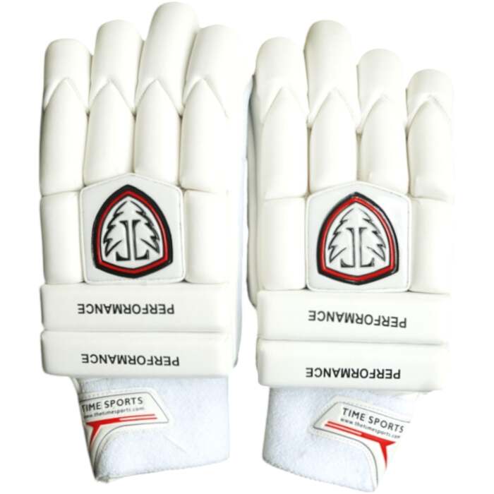 Performance Cut Finger Patat Batting Gloves (White)