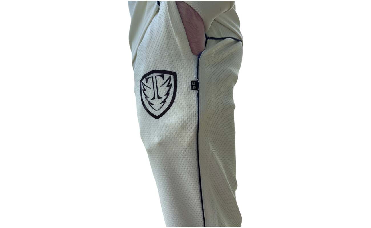 Cricket Whites Waffle-Net Lower, Caramel Fabric, Breathable All-Day Comfort