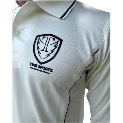 Time Sports Cricket Whites Uniform, Full Sleeve Caramel Fabric T-Shirt & Waffle Net Lower Set, Breathable All-Day Comfort Sports Dress