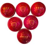 Test Special Red Cricket Leather Ball, Premium Hand-Stitched Leather, 5-Star Thread Stitched, Super Grip, 40+ Overs Match Ball