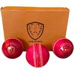 Test Special Red Cricket Leather Ball, Premium Hand-Stitched Leather, 5-Star Thread Stitched, Super Grip, 40+ Overs Match Ball - Image 4