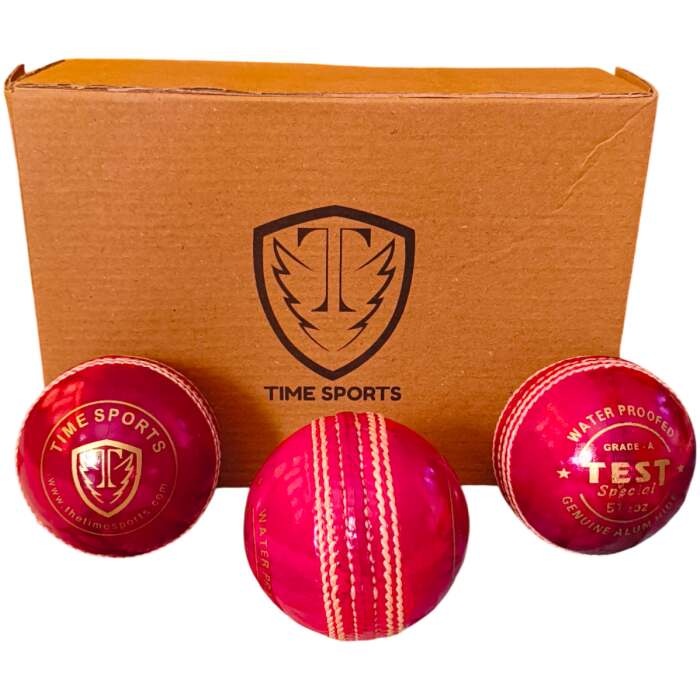Test Special Red Cricket Leather Ball, Premium Hand-Stitched Leather, 5-Star Thread Stitched, Super Grip, 40+ Overs Match Ball - Image 4