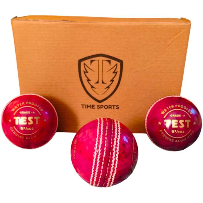 Test Special Red Cricket Leather Ball, Premium Hand-Stitched Leather, 5-Star Thread Stitched, Super Grip, 40+ Overs Match Ball - Image 6