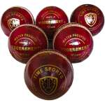 Red Tournament Leather Cricket Ball, 30 Overs, 5 1/2 OZ, Hand‑stitched Professional Match Ball - Image 3